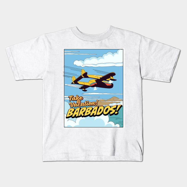 Take a vacation to Barbados Kids T-Shirt by nickemporium1